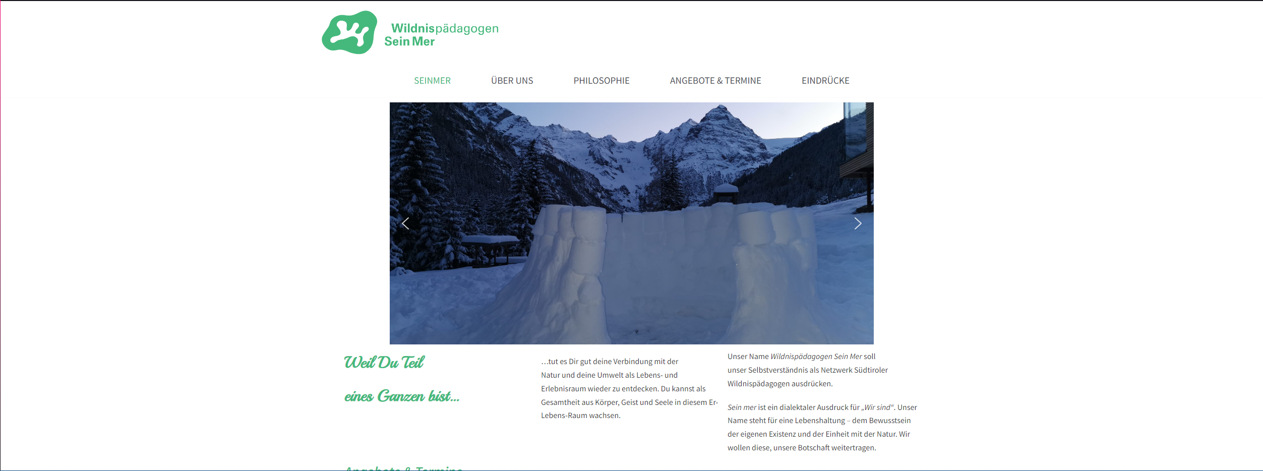 seinmer-wildnis.com Screenshot