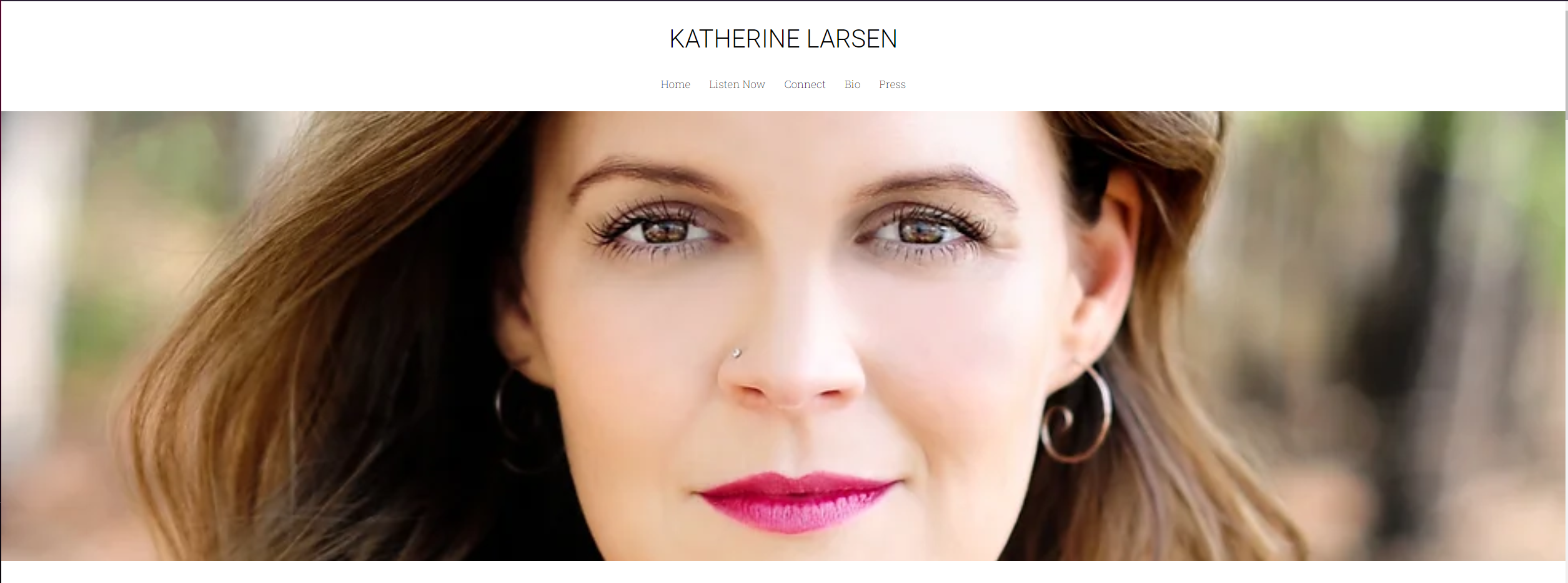 katherinelarsenmusic.com website screenshot